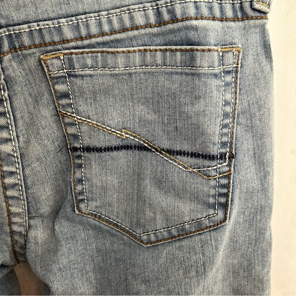 Ariat M7 Rocker Straight Leg Jeans Mens 32X34 Blue Faded Western Slim Fit Grunge - Picture 8 of 16